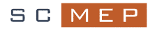 System Integrations - Logo of S C M E P, MEP has an orange box behind it.